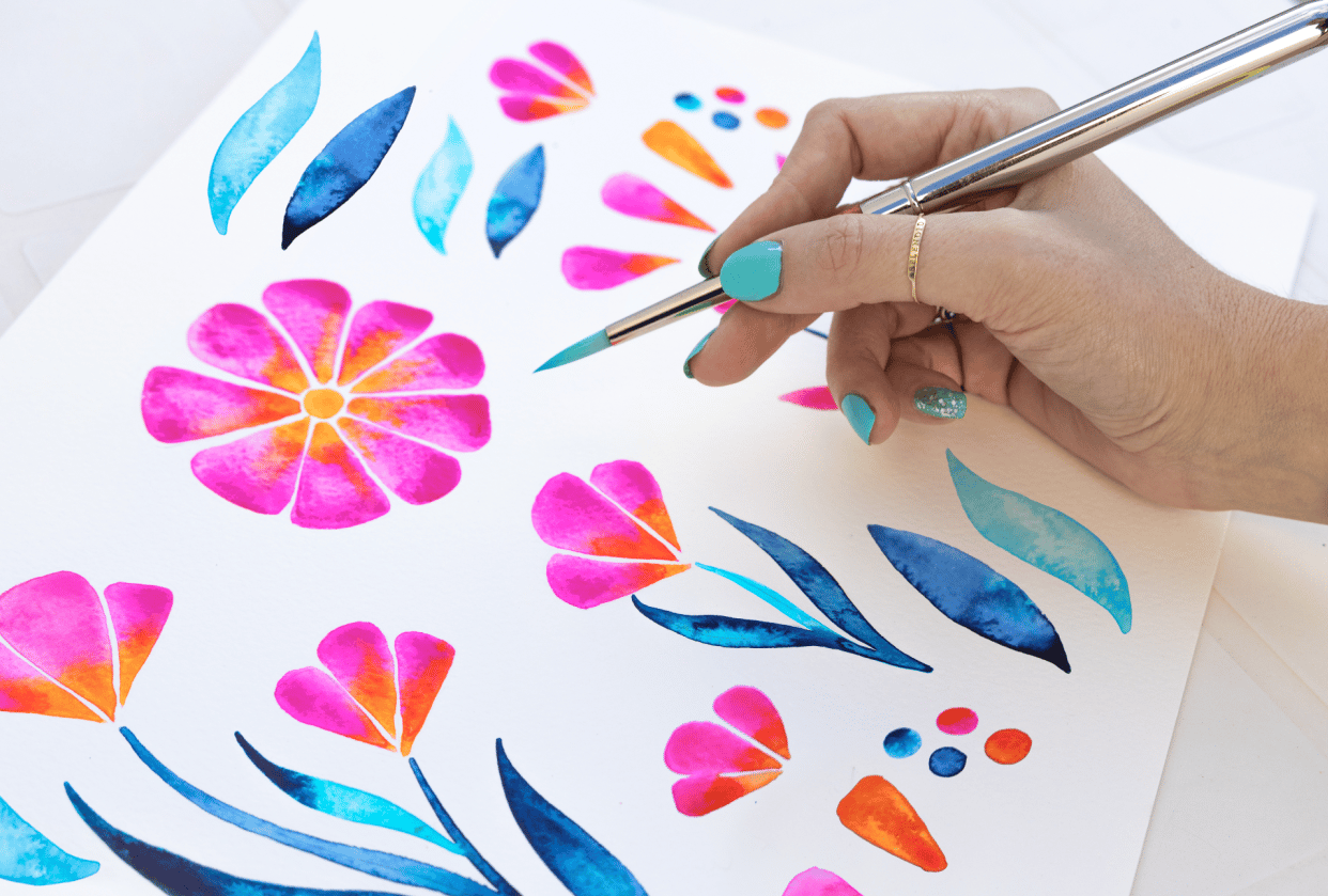 Watercolor Florals Seamless Pattern in Photoshop Skillshare Student