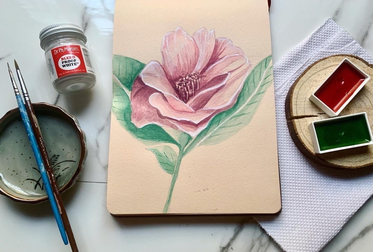 Watercolor flower Skillshare Student Project