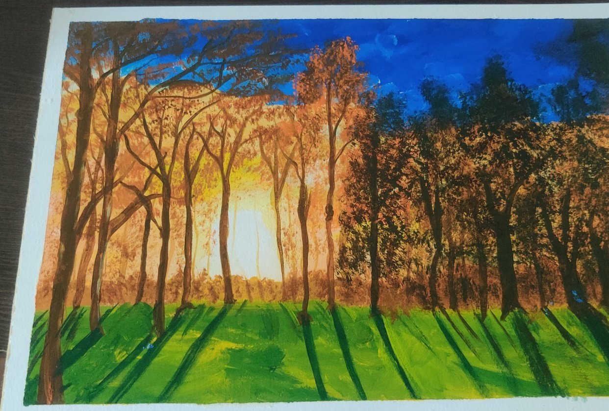 Hyde Park London Acrylic Landscape Painting For Beginners