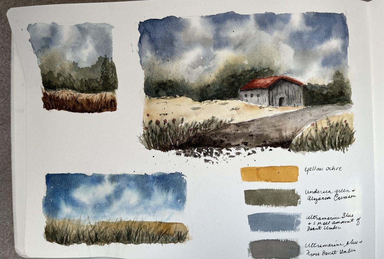 Watercolor Landscape For Sketchbook Skillshare Student Project Watercolor Landscape For Sketchbook Skillshare Student Project