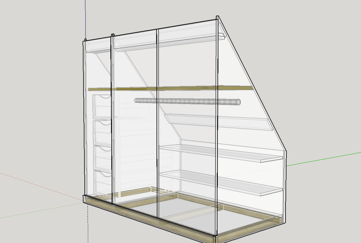 Under Eaves Wardrobe - student project