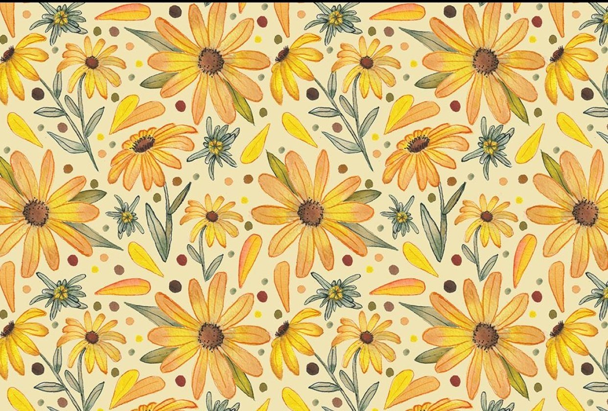 Black Eye Susan Surface Pattern - student project