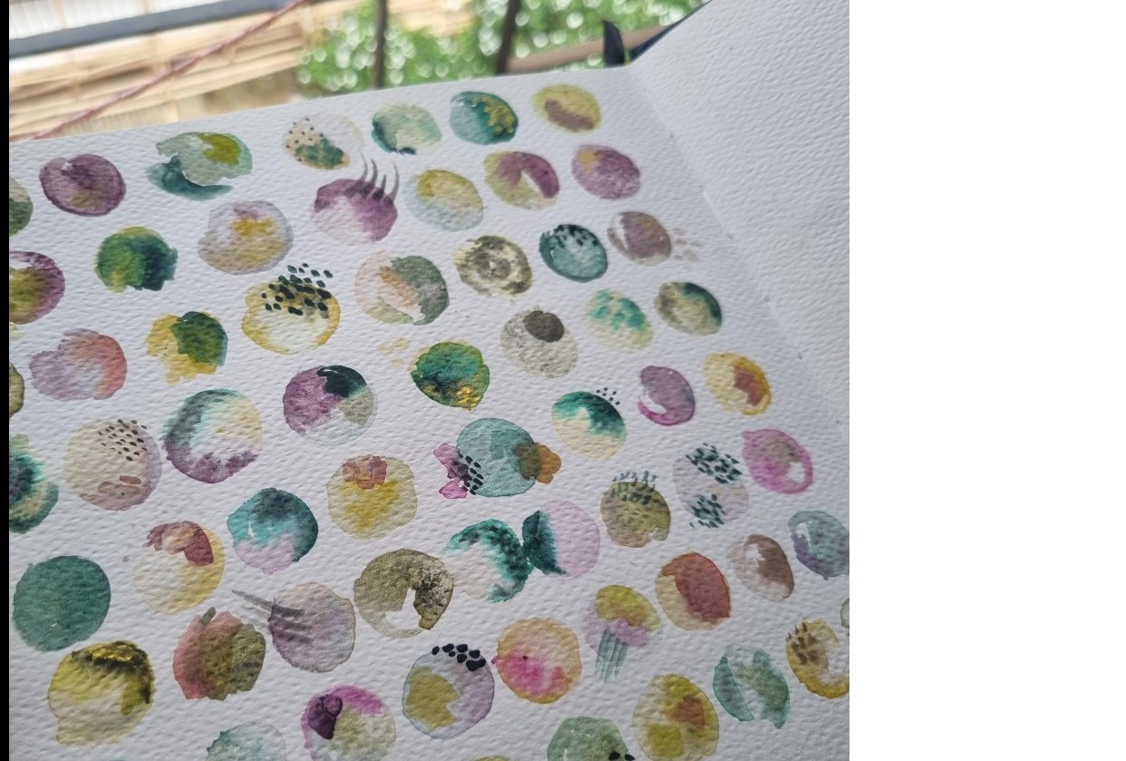 a lot of fun with watercolors! - student project