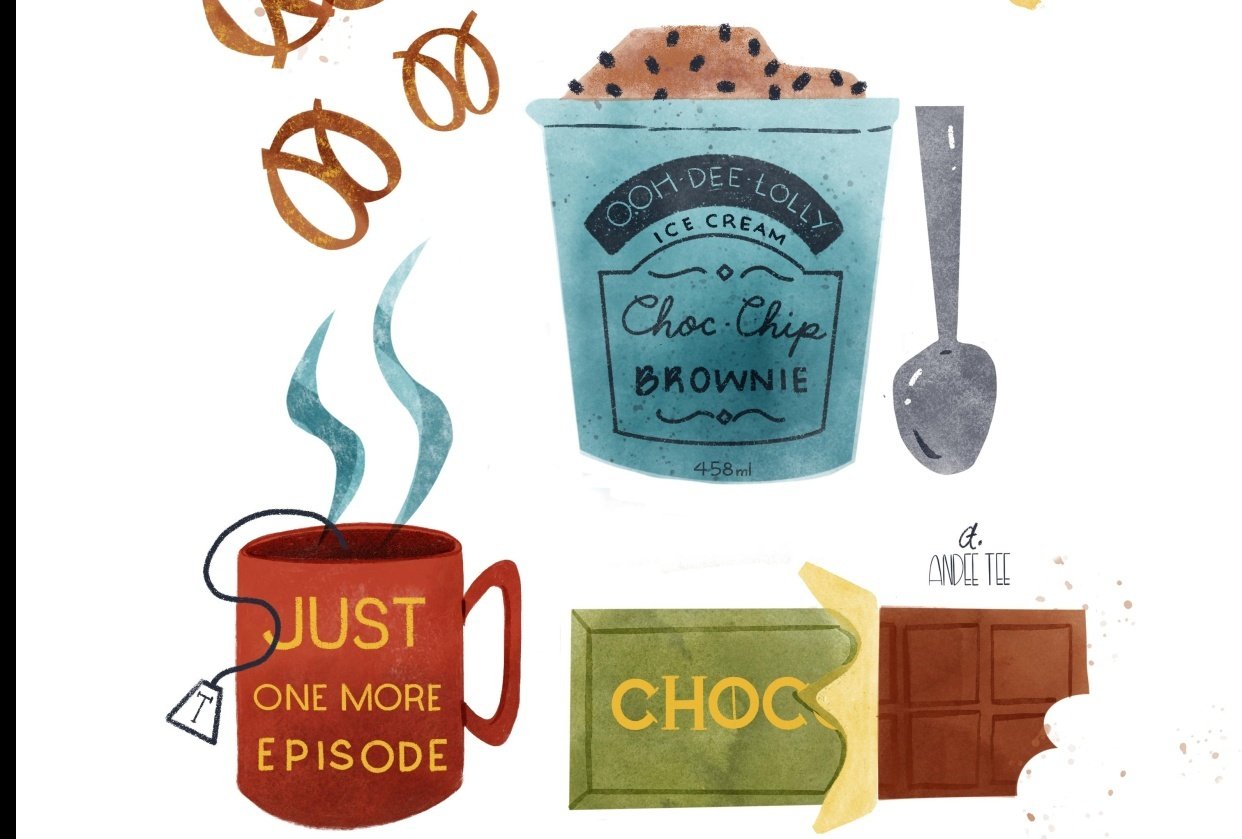 Food + Binge watching - student project