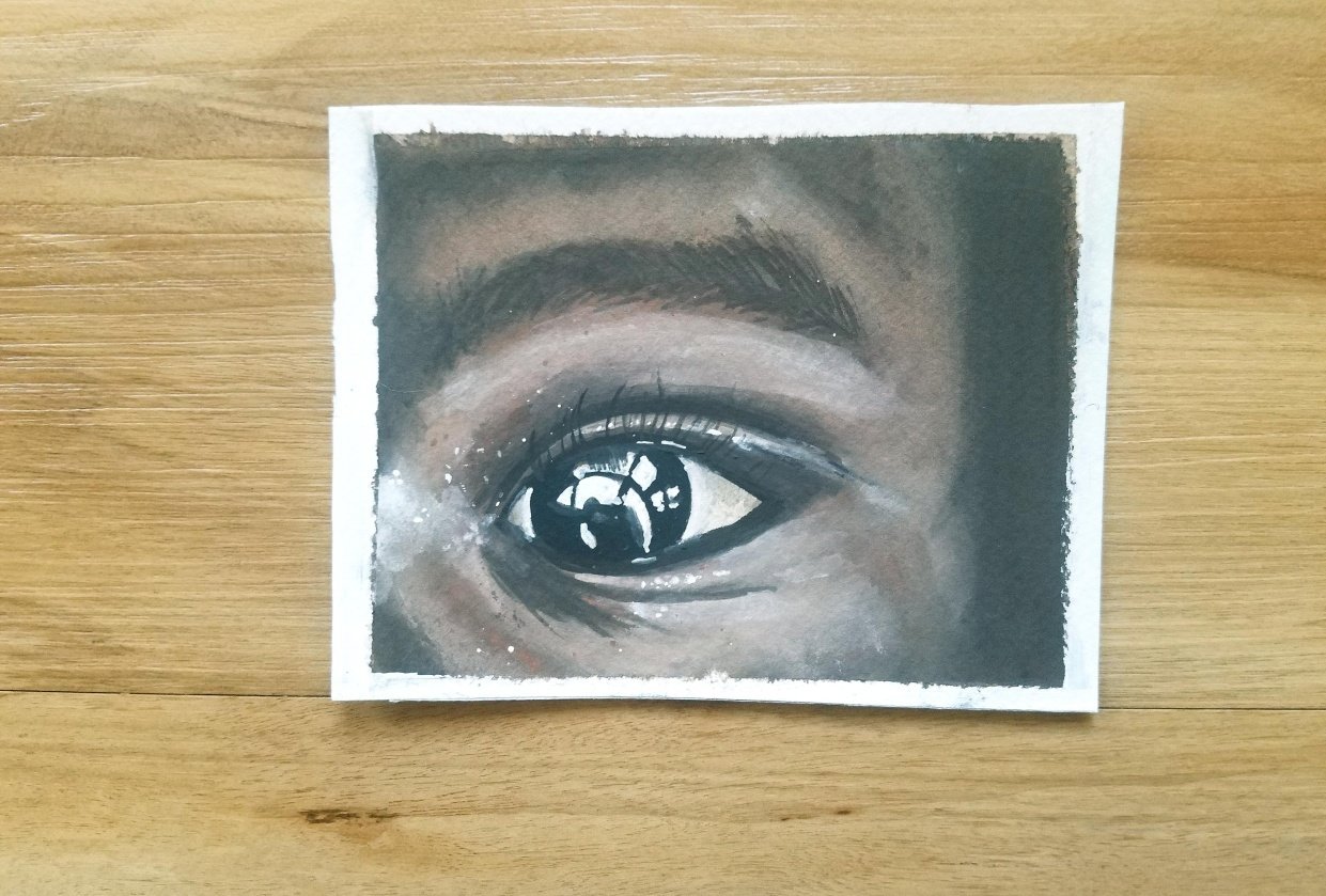 Watercolor Portrait : How to Paint a Realistic Eye Step-by-Step - student project
