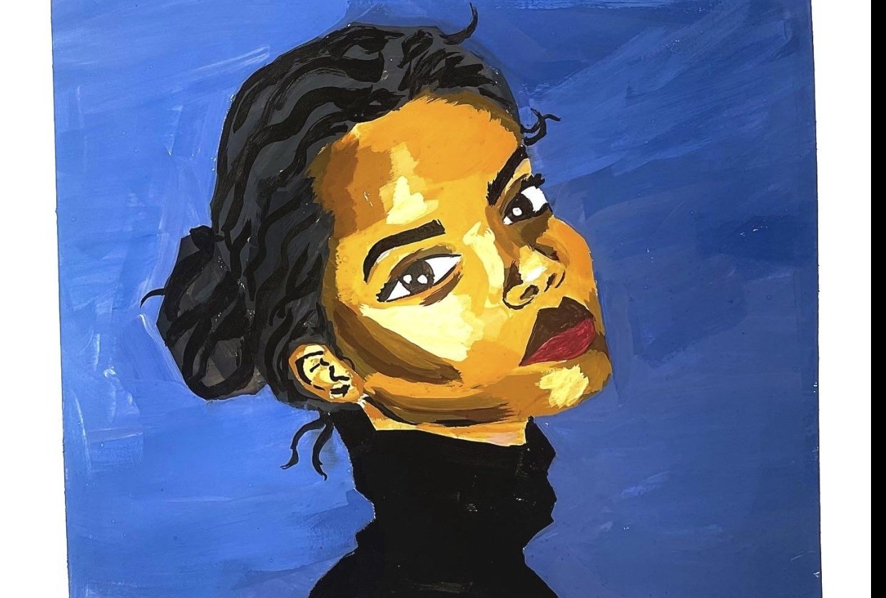 Portrait Gouache Painting - student project