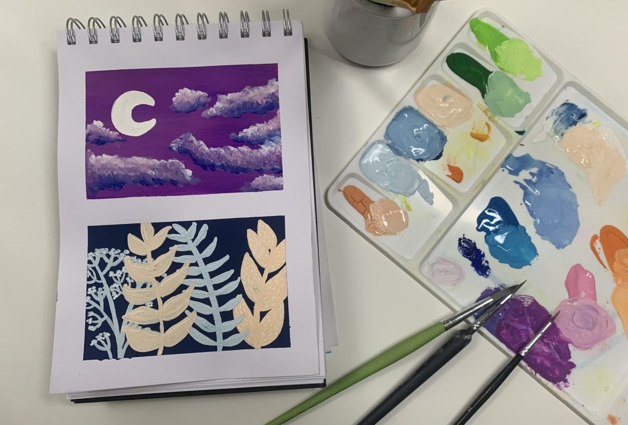 Getting to know my gouache colors - student project