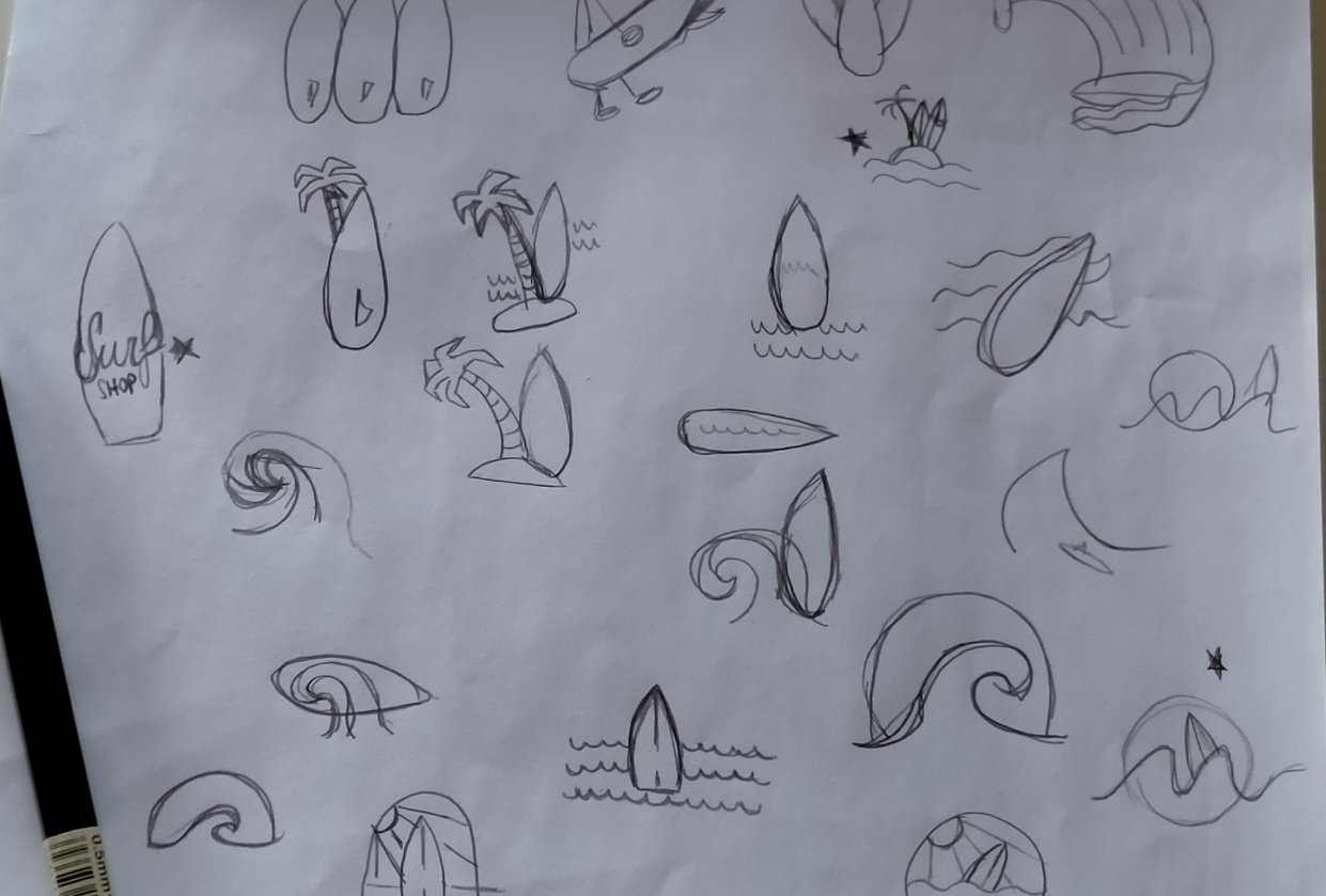 Surf Shop Logo Sketches - student project