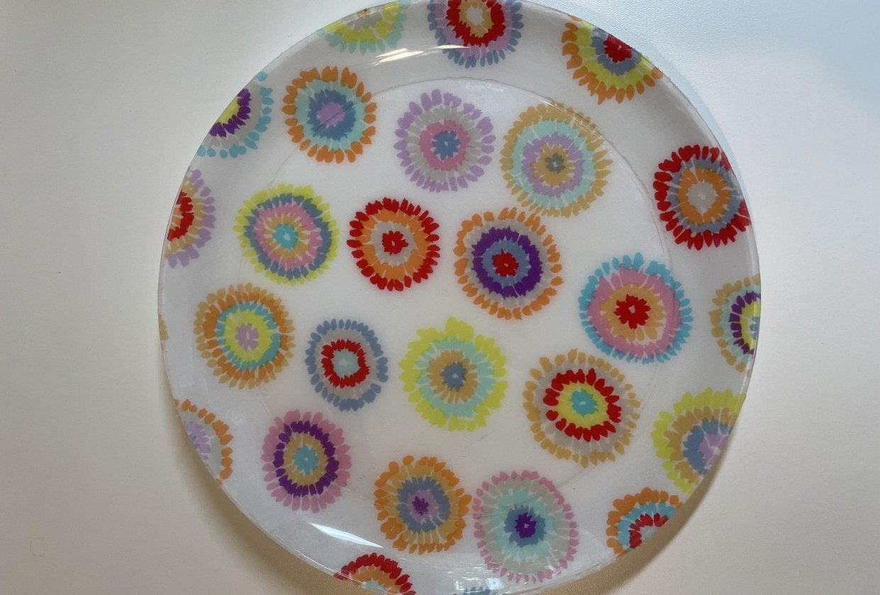 First attempt using plastic plate - student project