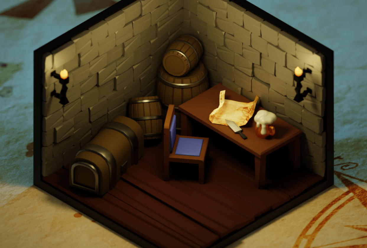 These low poly iso rooms really help me get back to modeling basics. - student project