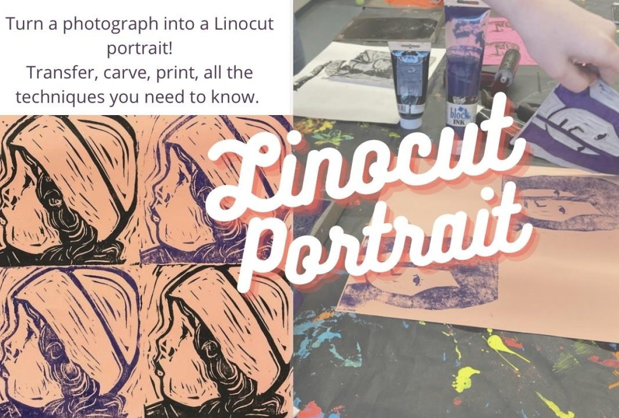 Create a Linocut Portrait Skillshare Student Project