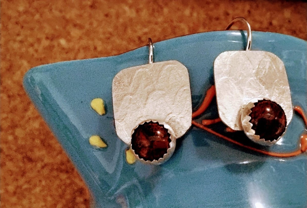 Honeycomb earrings - student project