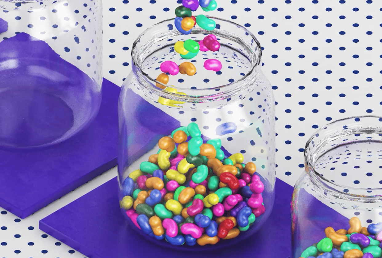Halffilled Jelly Bean Jars P Skillshare Student Project