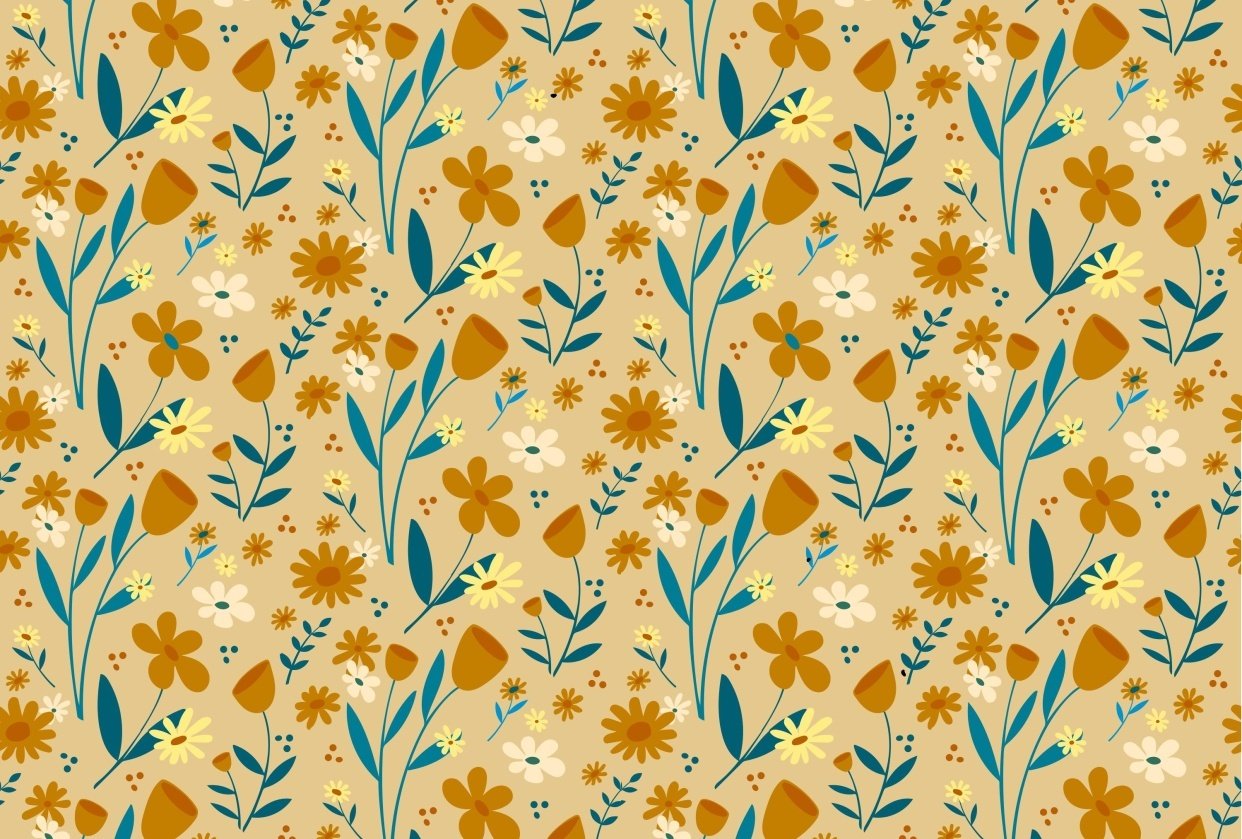 Gills half drop repeat pattern skillshare student project