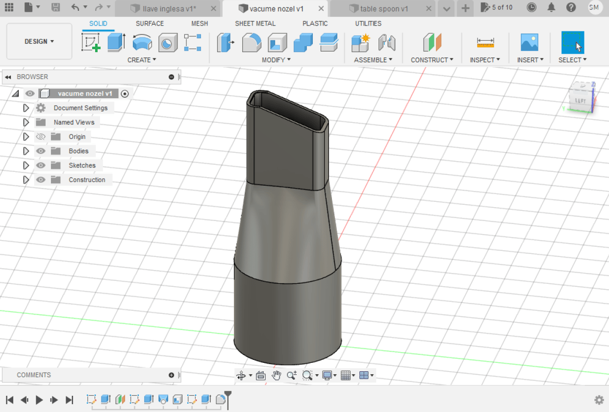 vacuum nozzle - student project