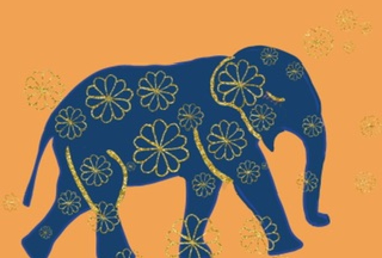 Floral animals silhouettes in procreate - student project