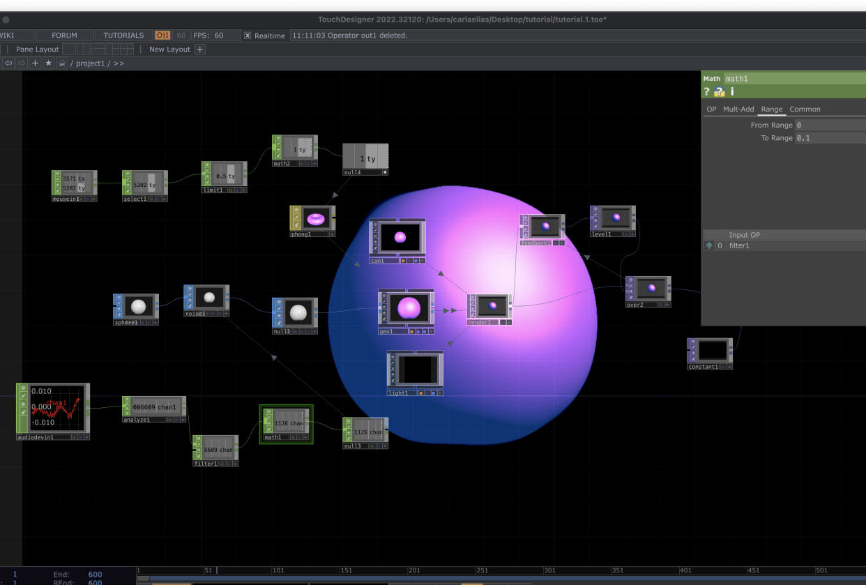 First project with TouchDesigner | Skillshare Student Project