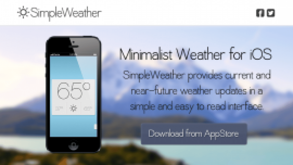 SimpleWeather for iPhone - student project