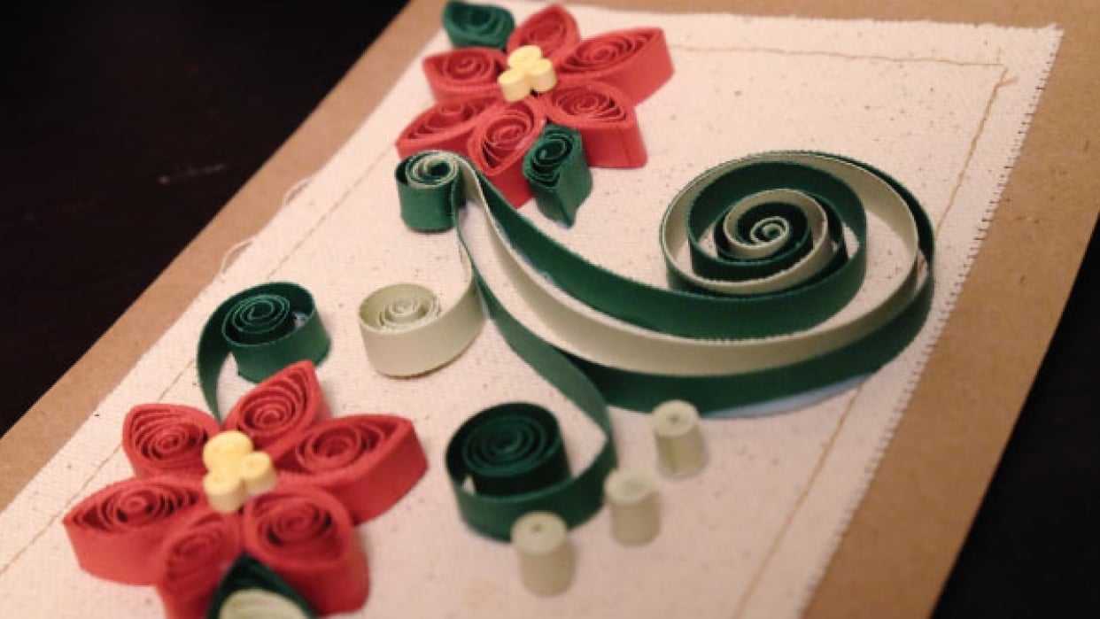 Quilled Christmas cards - student project