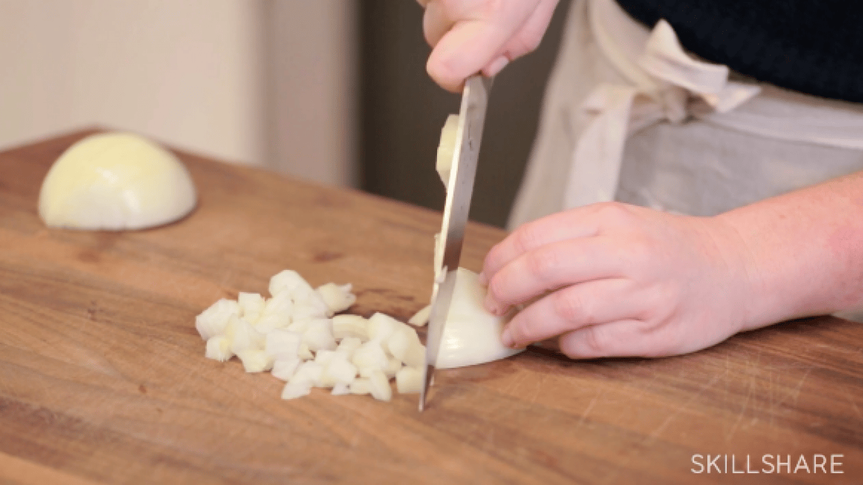 Dicing an onion - student project