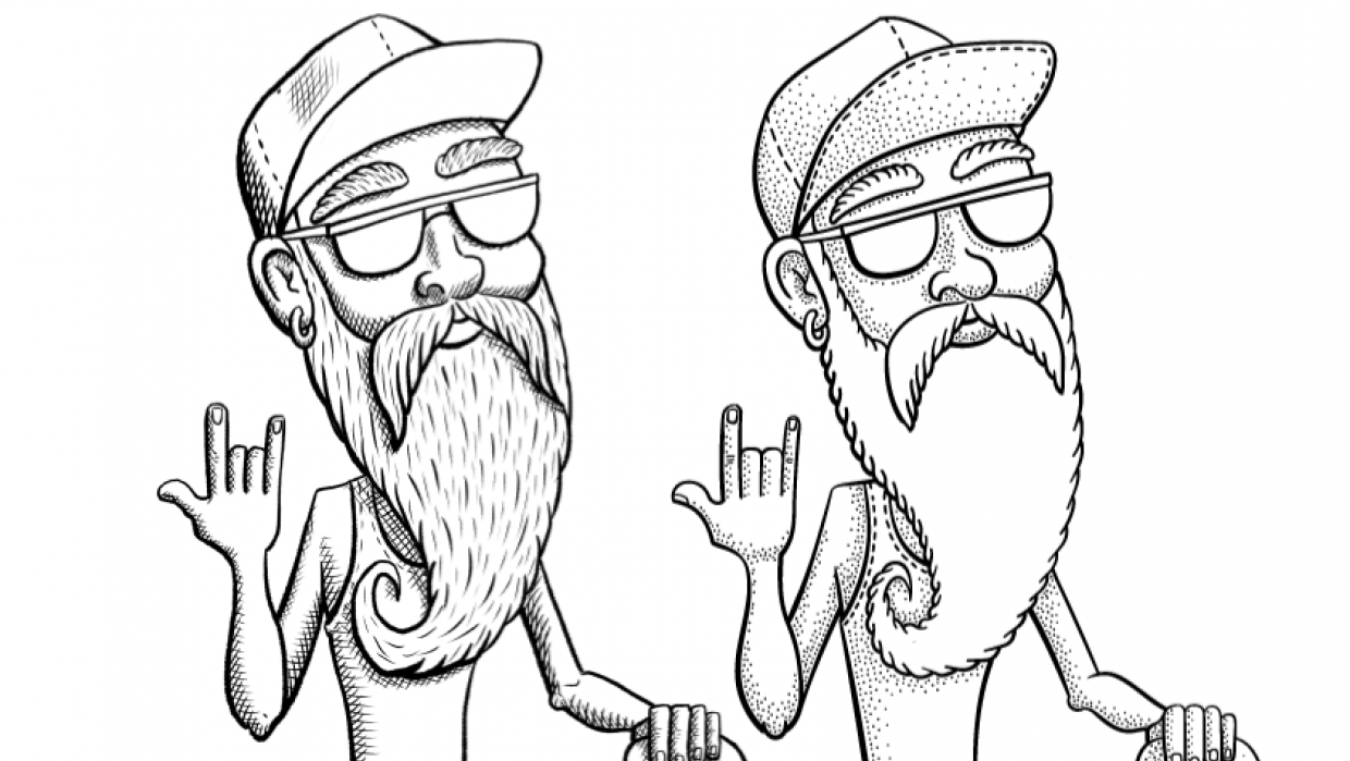 Old Skater: Inking - student project