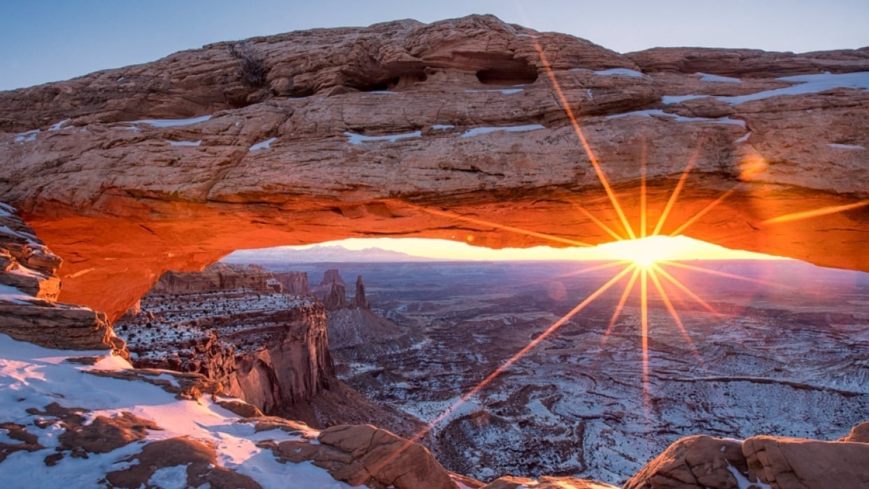 Looking down at the canyon in Moab - student project