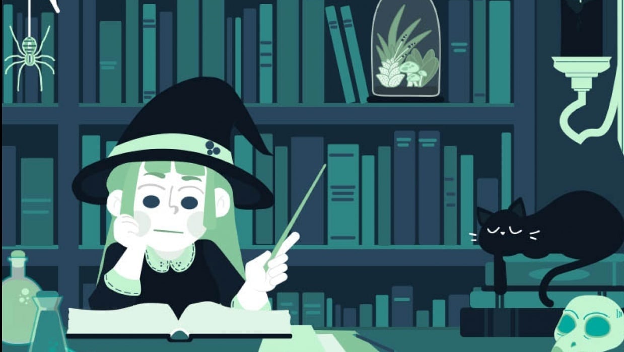 The Studious Witch (aka I went a little crazy and didn't follow the prompt) - student project