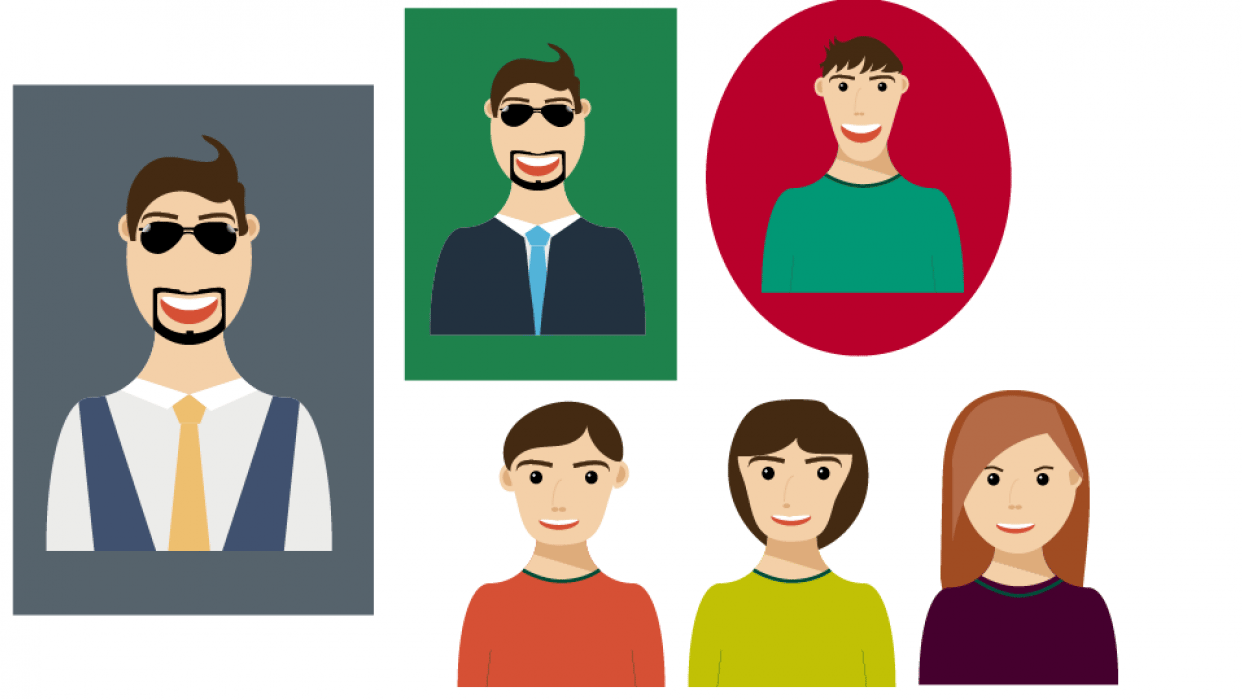 The Hipster Guy and variations - student project