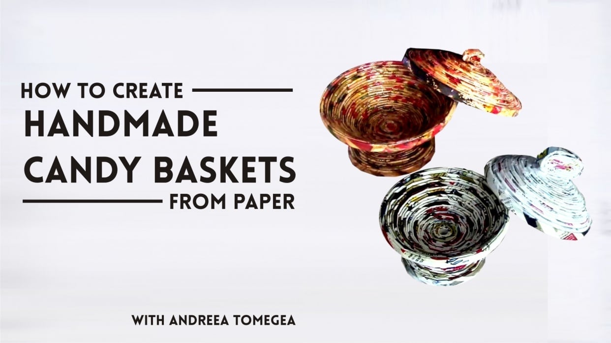 How to Create a Candy Basket From Paper | Skillshare Student Project
