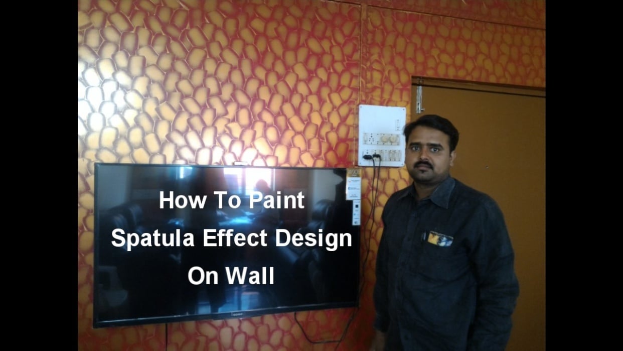 How To Paint Spatula Effect Design On Wall Skillshare Student Project