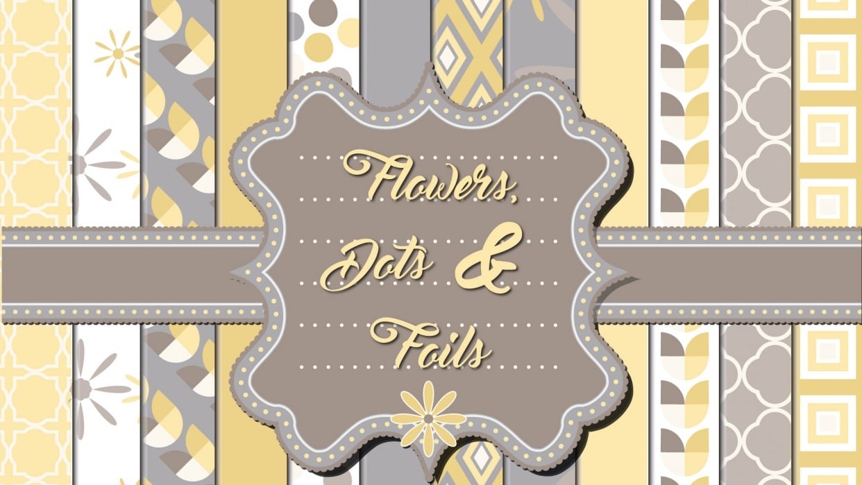 Flowers, Dots & Foil Frame - student project