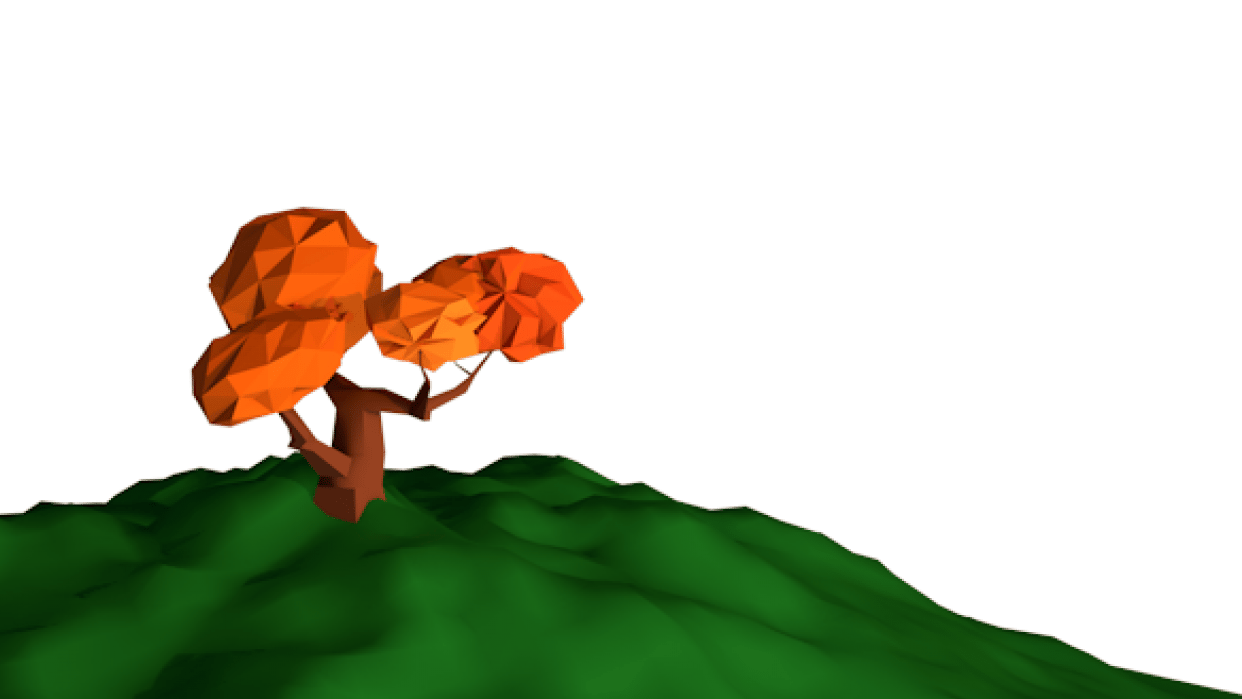 Low-poly tree - student project