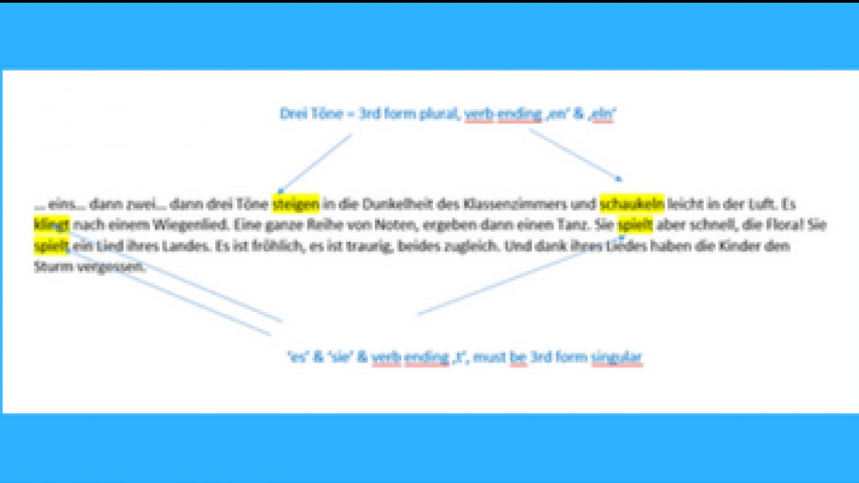 Another way to practise German grammar - student project
