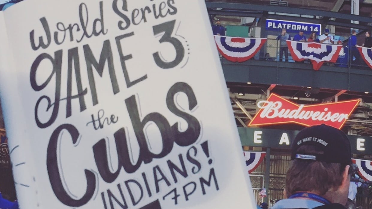 Lettering for the Cubs! - student project
