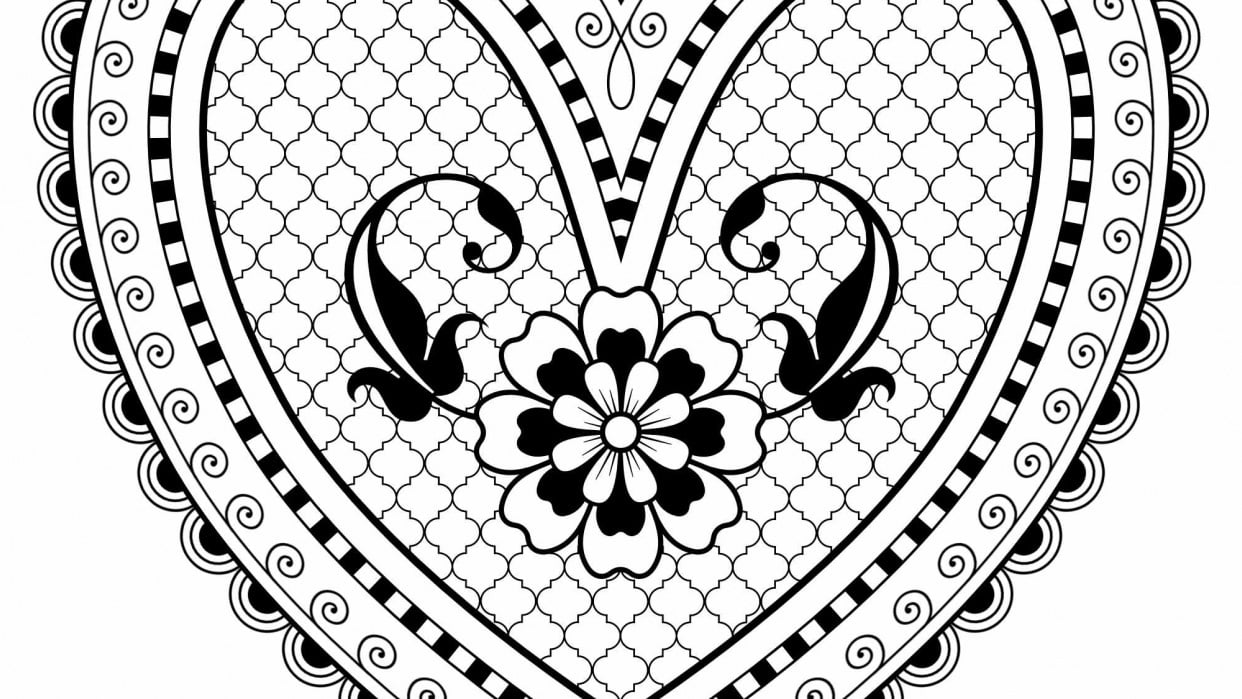 Doodle Heart with Flower - student project
