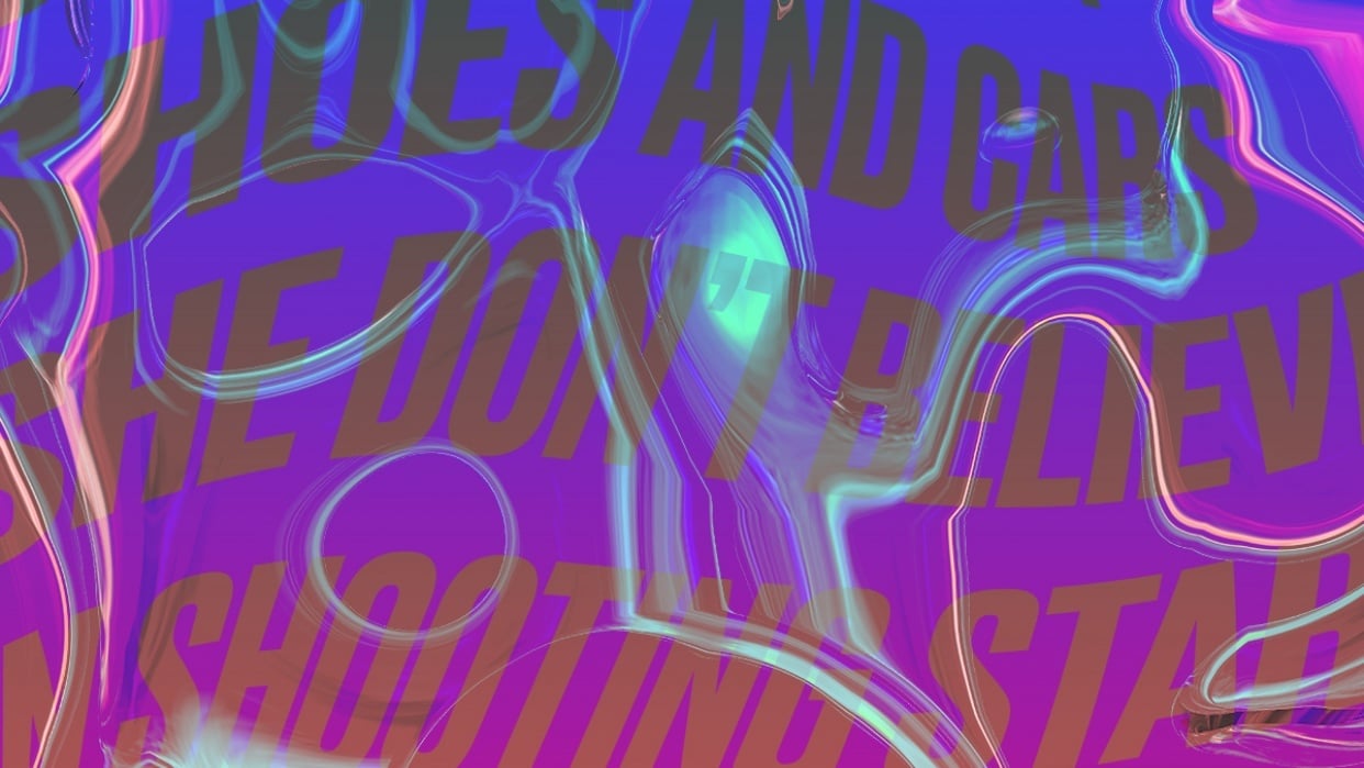 Iridescent Poster (Who's a Good Boy?) - student project