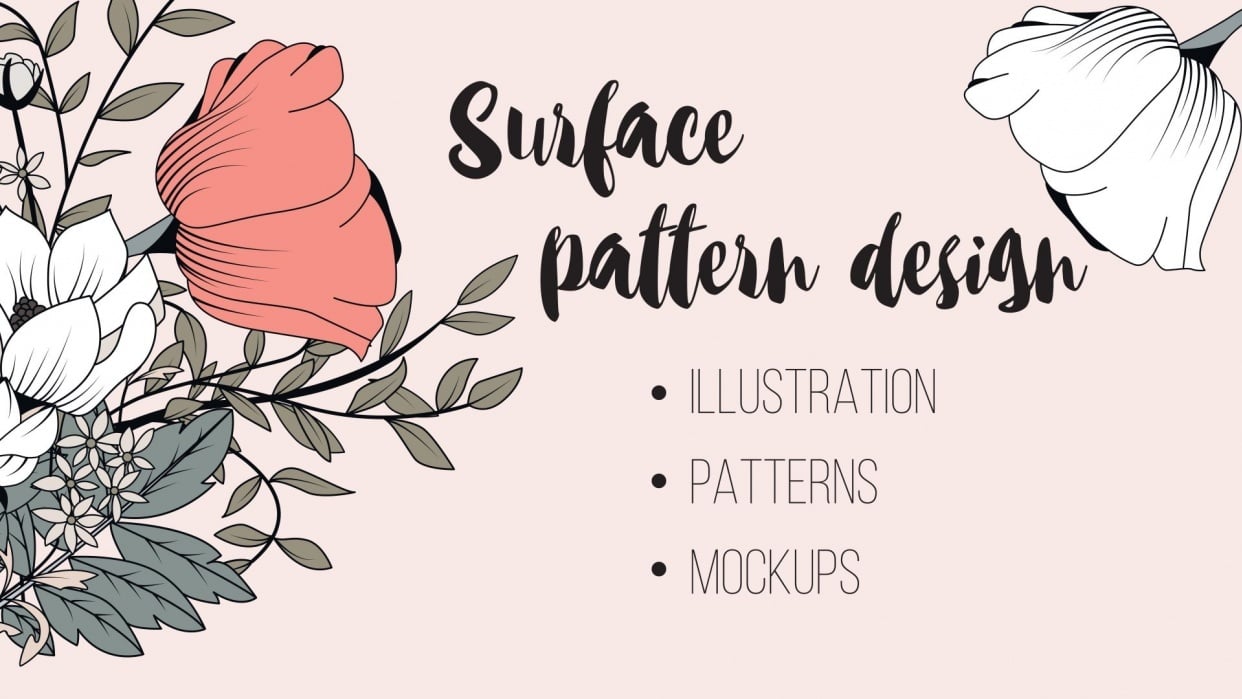 Illustration and pattern design: turn simple paper drawing into repeat  pattern and use it on product | Skillshare Student Project