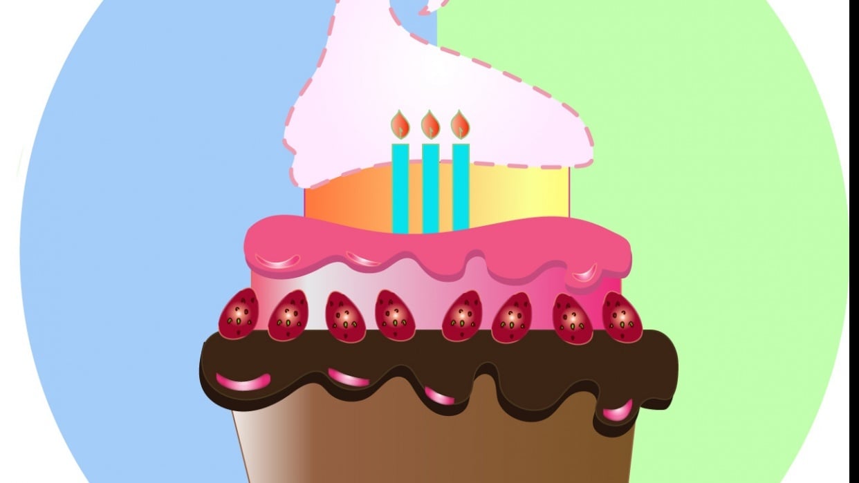Triple Layered Cupcake  - student project