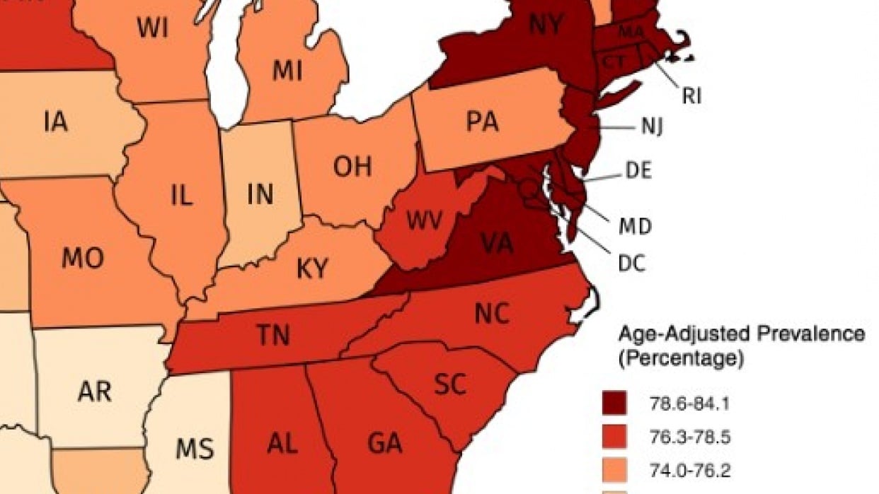 Prevalence of Cholesterol Screening in the past 5 years - student project
