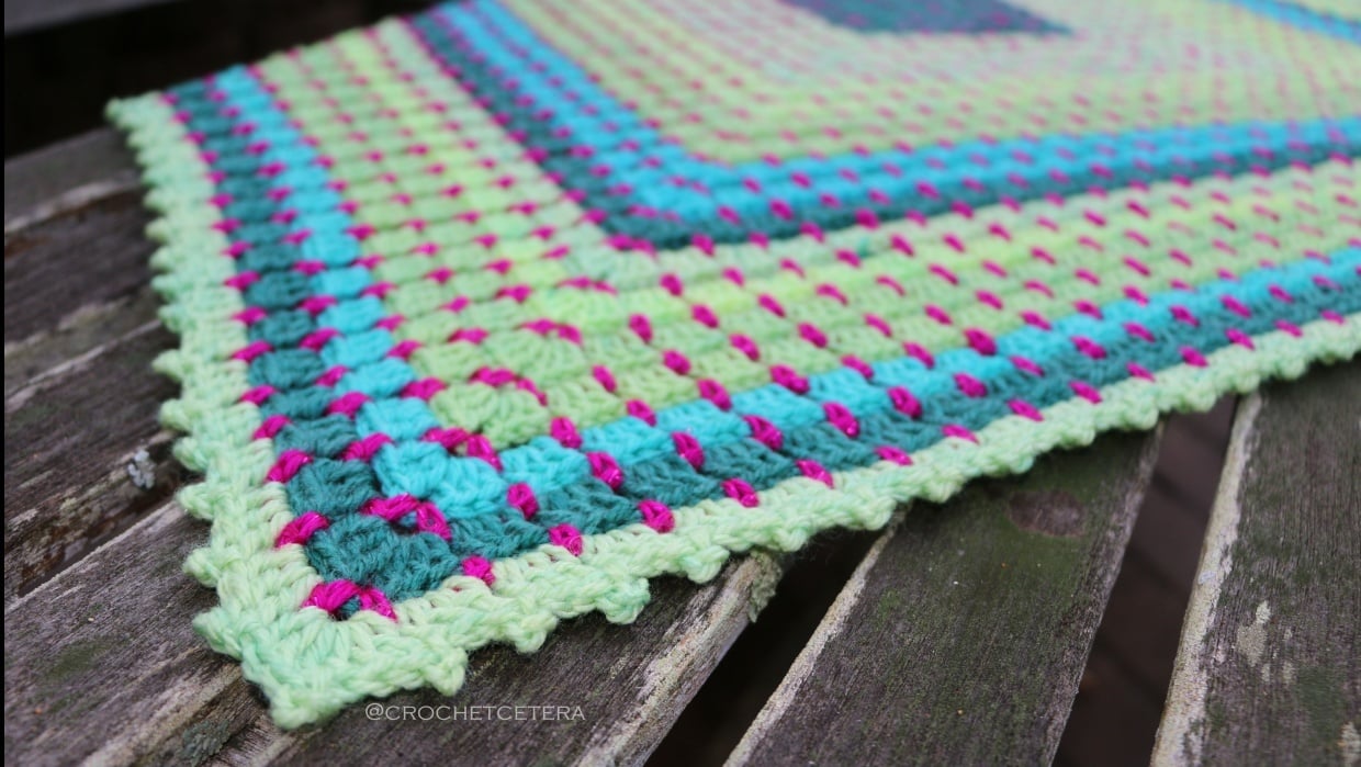 Electric Lime Gemma Blanket - student project