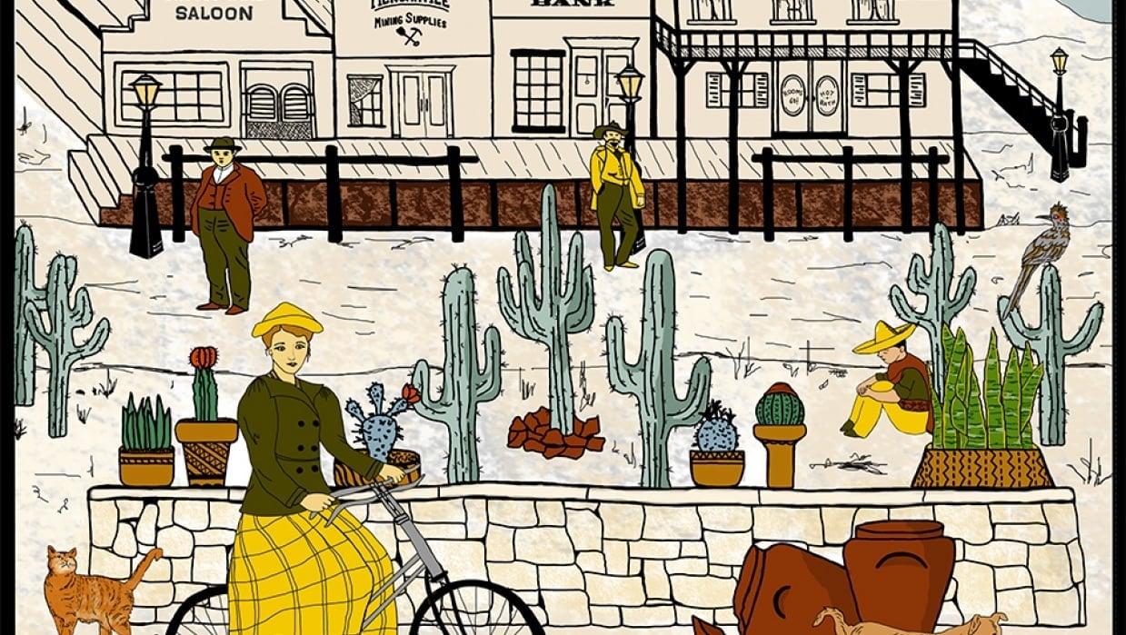 Wild West Cactus Town - student project