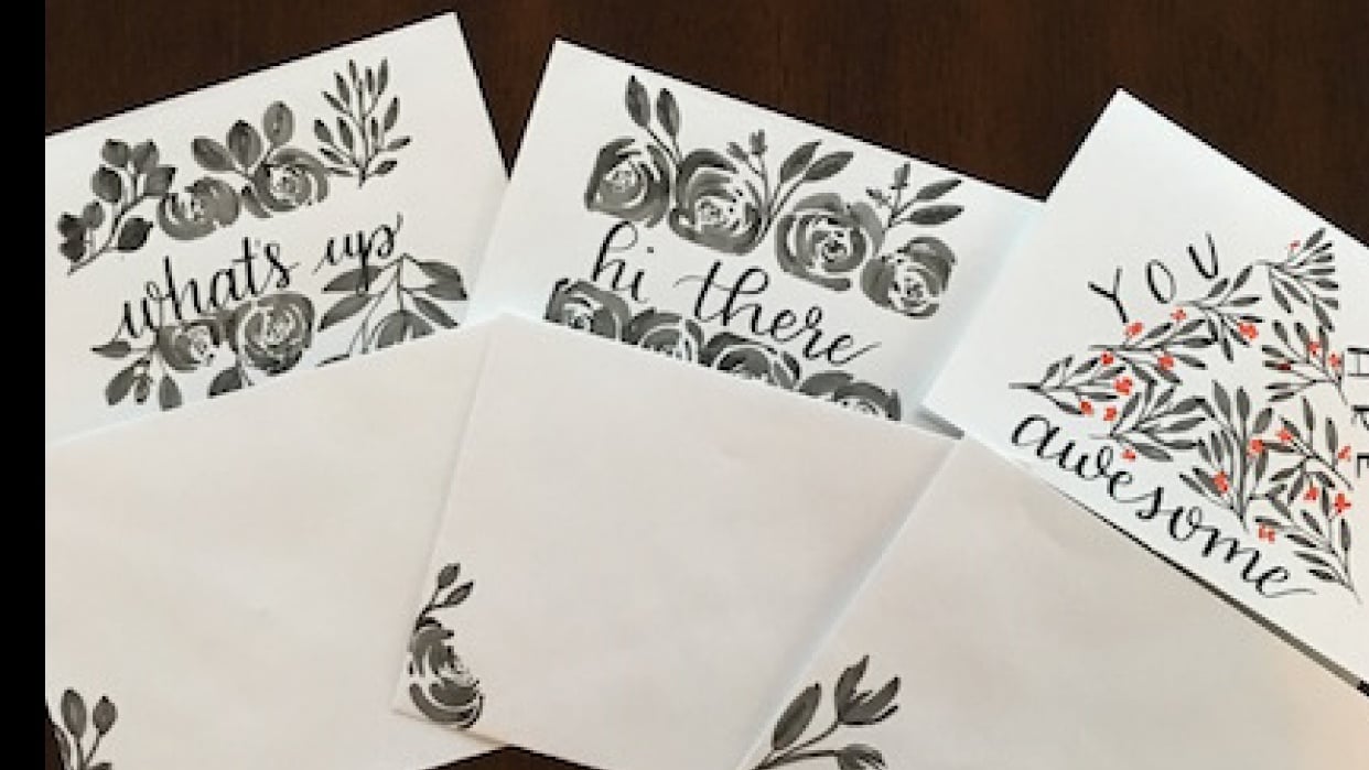 Inky Florals - student project