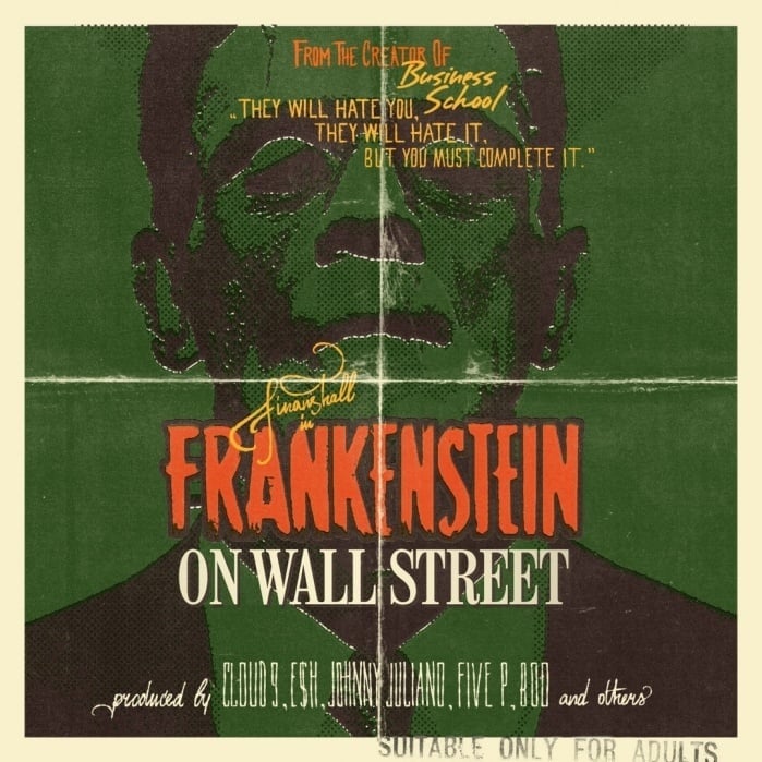 Frankenstein On Wall Street Album Ad/cover - student project