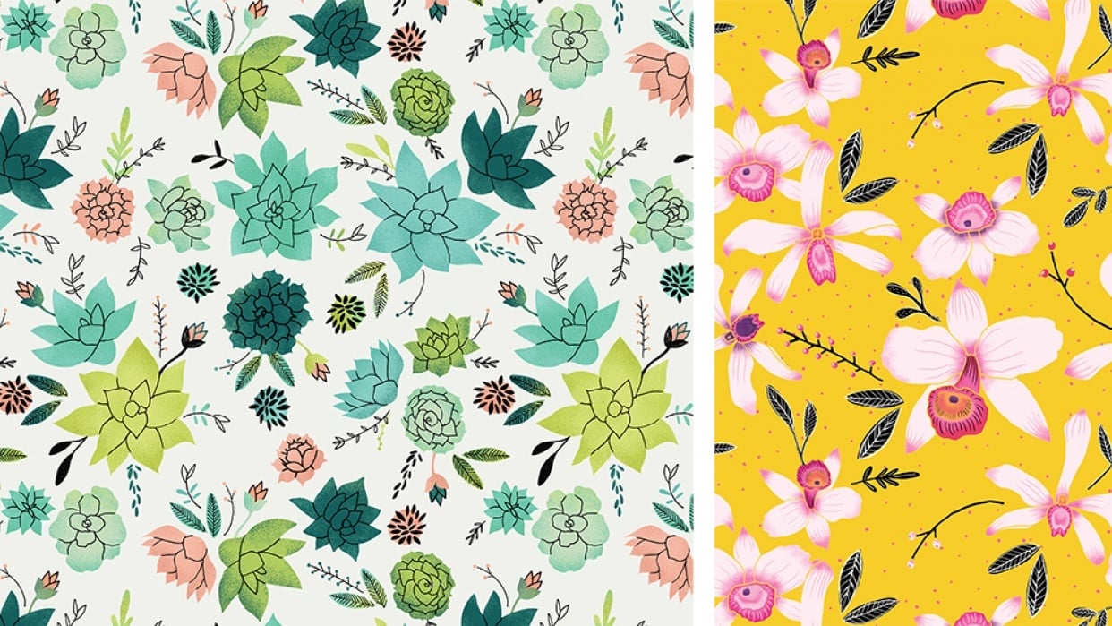 The Succulents (& new Orchid pattern) - student project