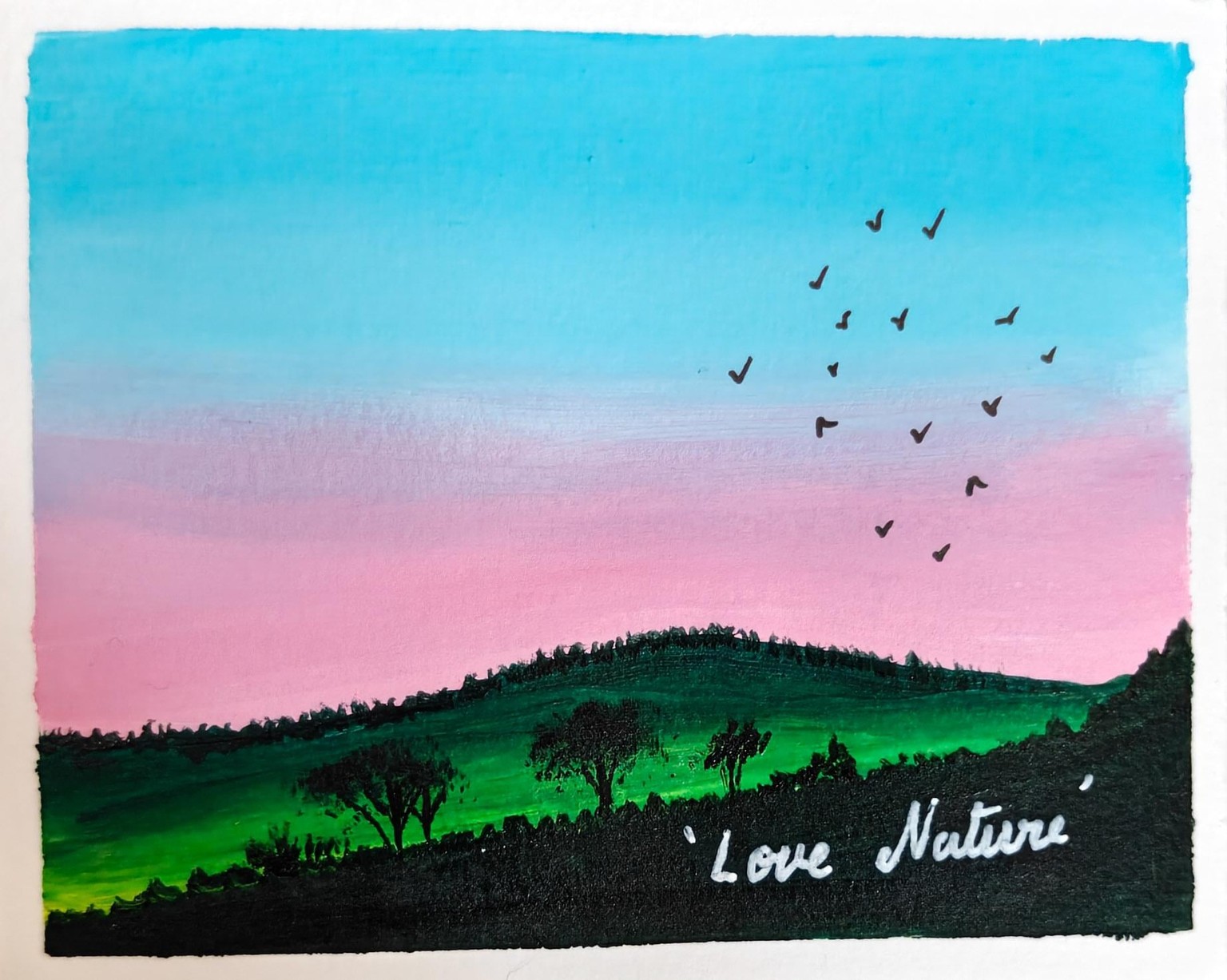 30 Days Acrylic Landscape Challenge :  Day 1 - image 8 - student project