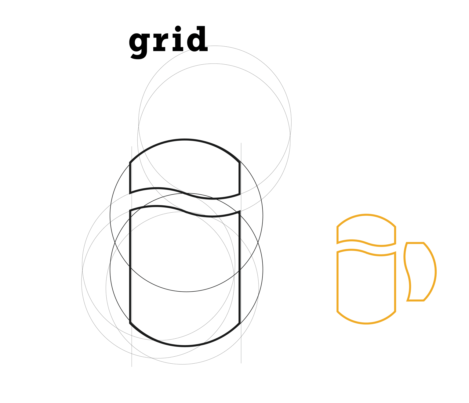 Coffee guild logo + grid with Golden ratio - image 2 - student project