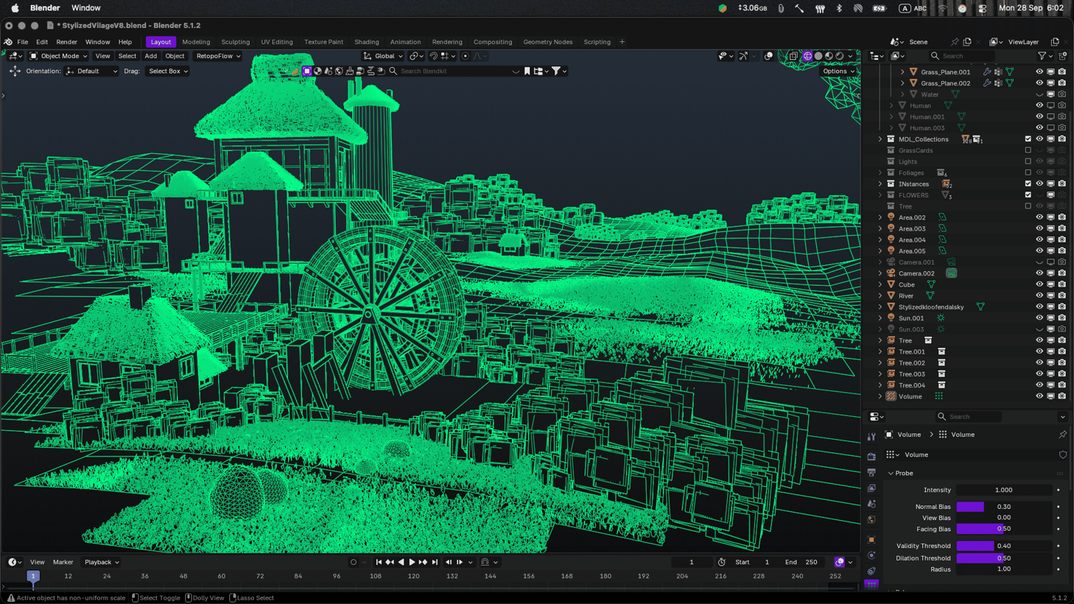 3D Stylized Environment (Ghibli inspired) in blender - image 1 - student project