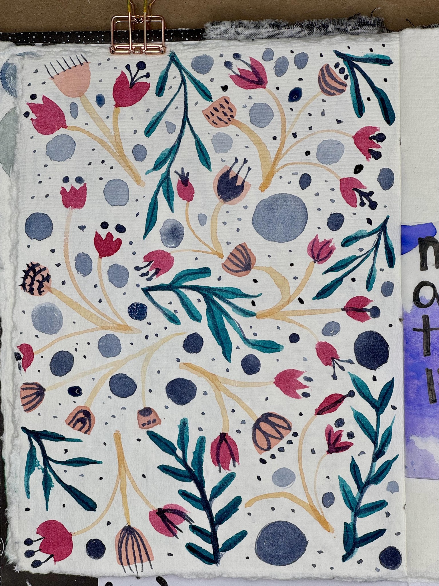 Folk art florals - image 1 - student project