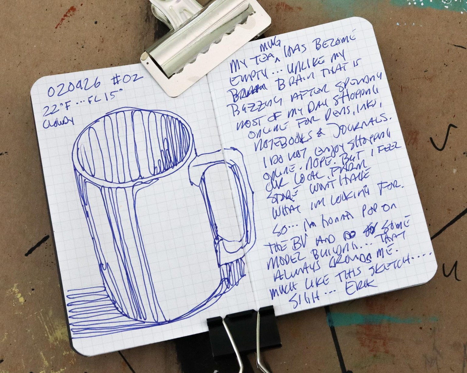 The start of my 7 day pocket sketchbook/journal - image 2 - student project