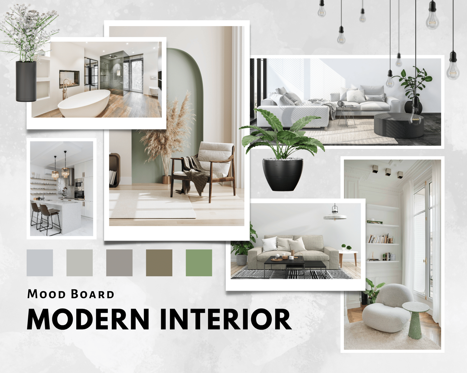 Modern interior mood board - image 1 - student project